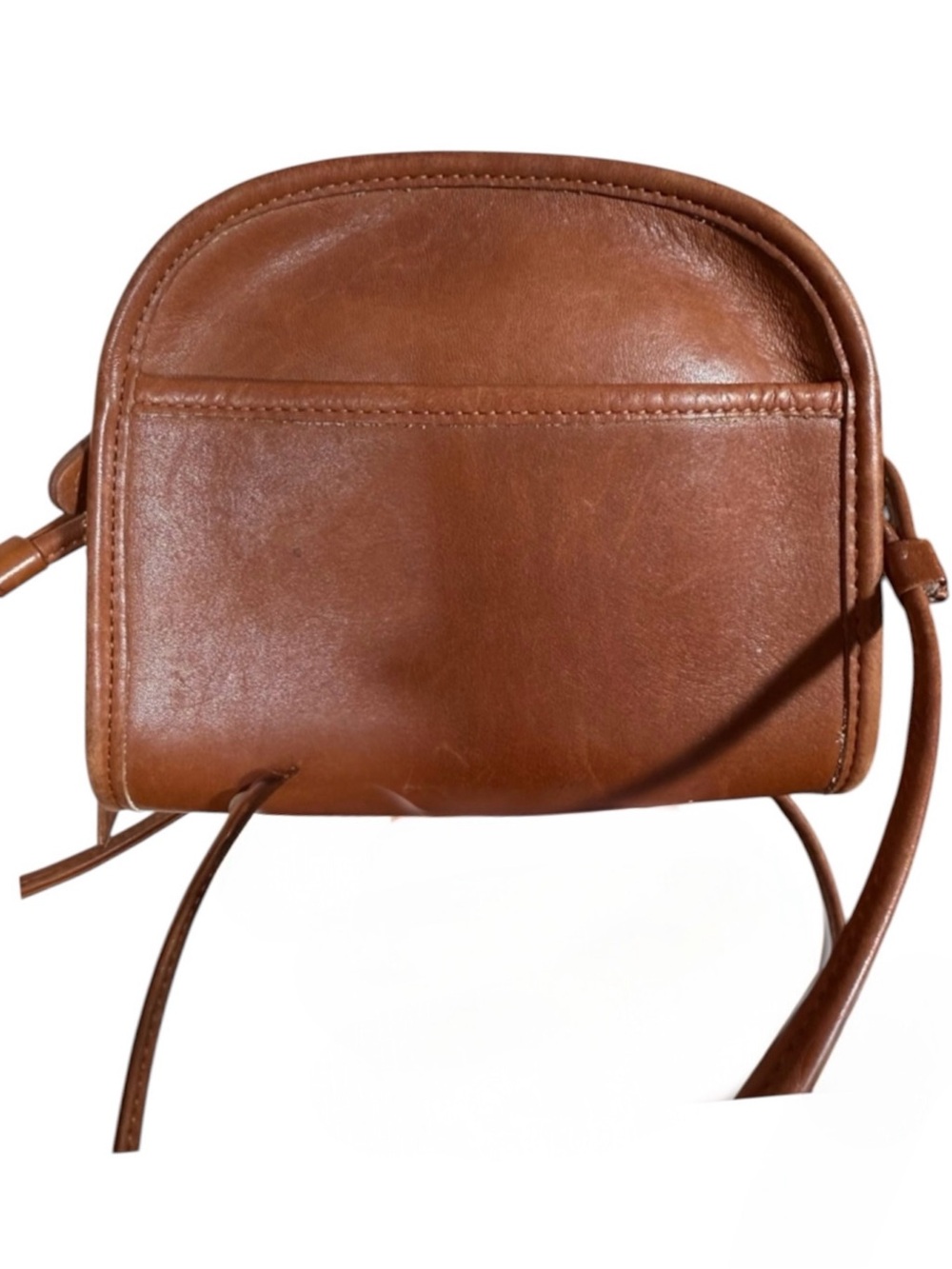 Vintage Coach Camel Brown Leather Abbie Crossbody Bag